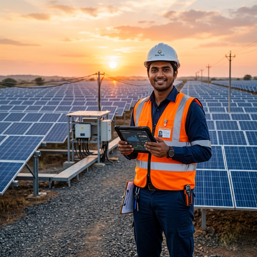 Solar Rex Professional Engineer inspecting rooftop installation